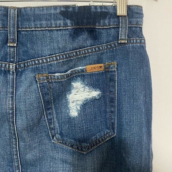 Joes Jeans EUC distressed high rise front slit denim pencil skirt size 29 - Picture 5 of 6